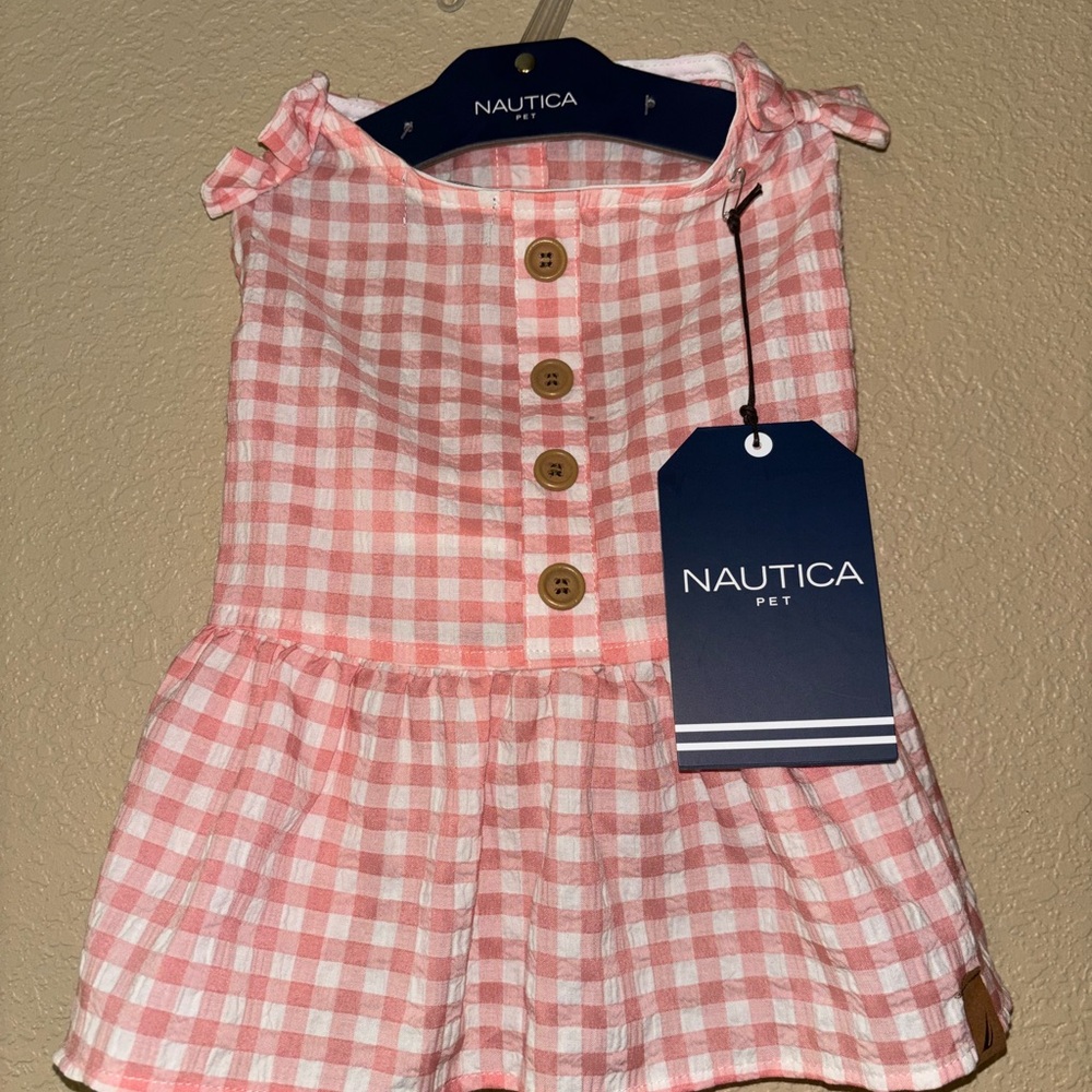 Nautica Pet Pink Gingham Dog Dress